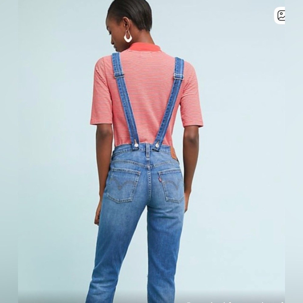 Levi's Classic Blue Denim Overalls Size Medium - Picture 3 of 8
